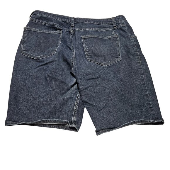 Riders Mid Rise Bermuda Jean Shorts Womens Size 35 Waist Dark Wash Denim - Picture 2 of 4
